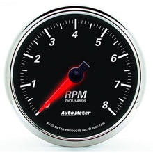 Load image into Gallery viewer, AutoMeter Designer Black II 3 3/8in 8000 RPM In-Dash Tachometer (1296)