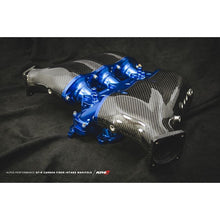 Load image into Gallery viewer, ALPHA R35 Carbon Fiber Intake Manifold - w/ Aux Fuel Rail (12 injectors), Gold (ALP.07.08.0101-24)