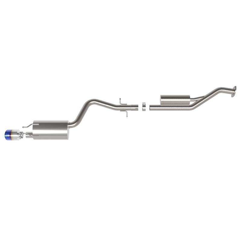 Takeda 2-1/2 IN 304 Stainless Steel Cat-Back Exhaust System w/ Blue Tip (49-36058-L)