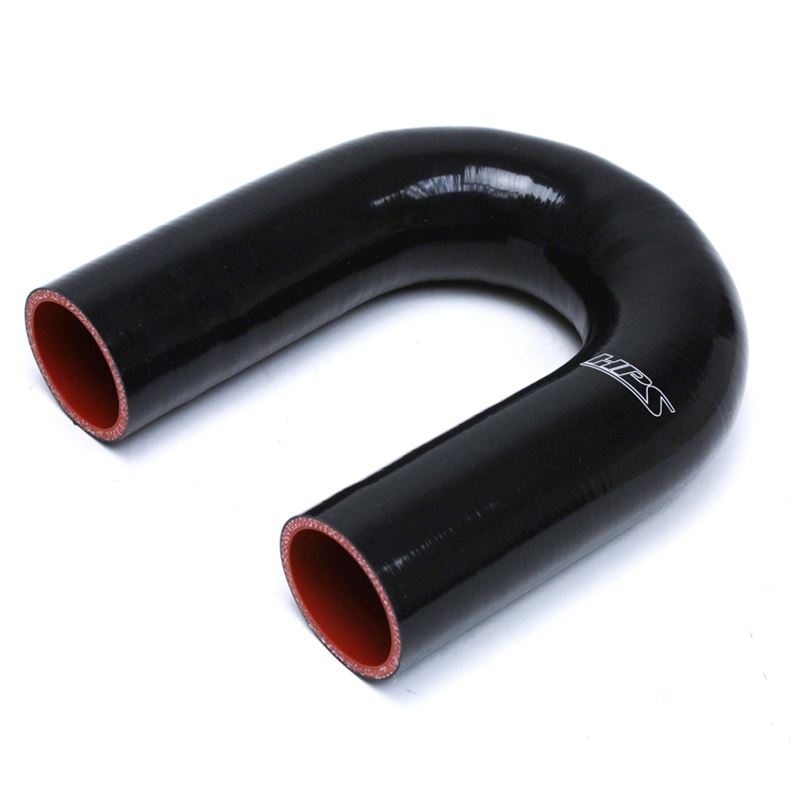 HPS 2.25" ID High Temp 4 ply Reinforced Silicone 180 Degree U Bend Elbow Co (HTSEC180-225-BLK)