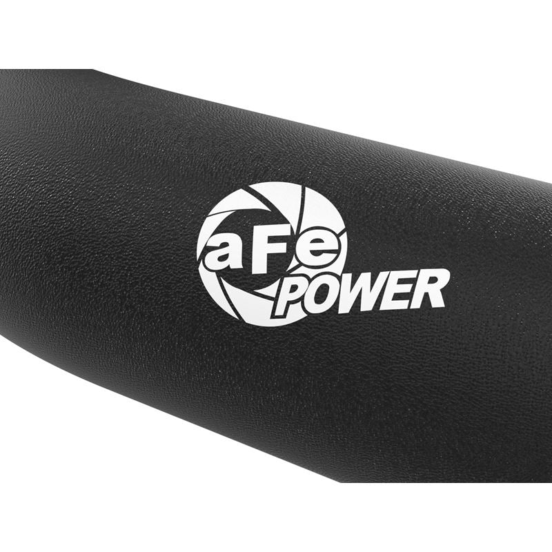 aFe BladeRunner 3in. Aluminum Hot Charge Pipe - Black for 23-24 Ford Diesel Trucks V8-6.7L (td) (46-20738-B)