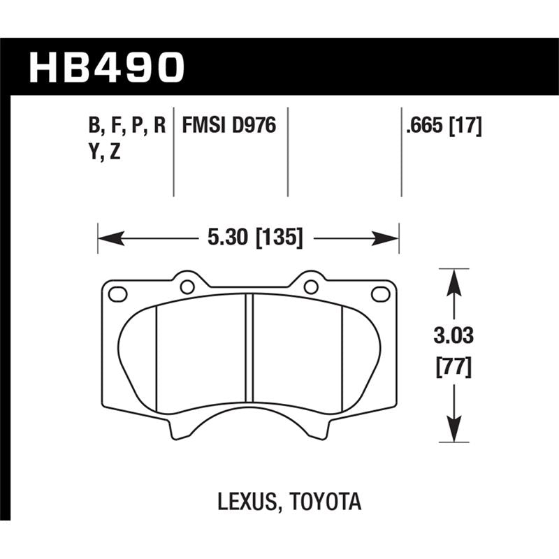 Hawk Performance Super Duty Brake Pads (HB490P.665)