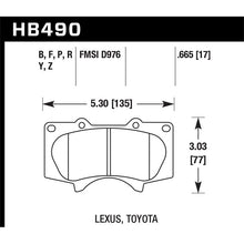 Load image into Gallery viewer, Hawk Performance Super Duty Brake Pads (HB490P.665)