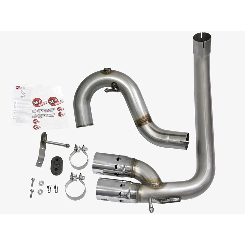 aFe Rebel Series 3 IN 409 Stainless Steel DPF-Back Exhaust System w/Polished Tip (49-44065-P)