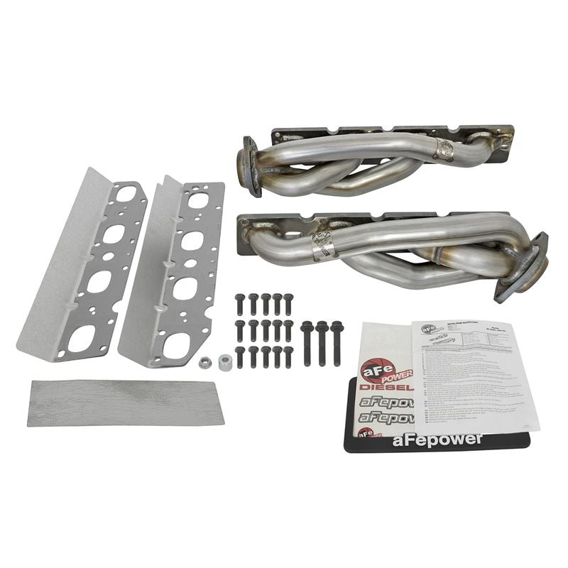 aFe Twisted Steel 409 Stainless Steel Shorty Header (48-42001-1)