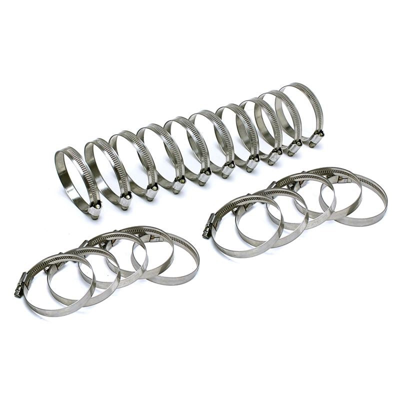 HPS Stainless Steel Embossed Hose Clamps Size 6 20pc Pack 1/2" - 13/16" (13mm-20mm) (EMSC-12-22x20)