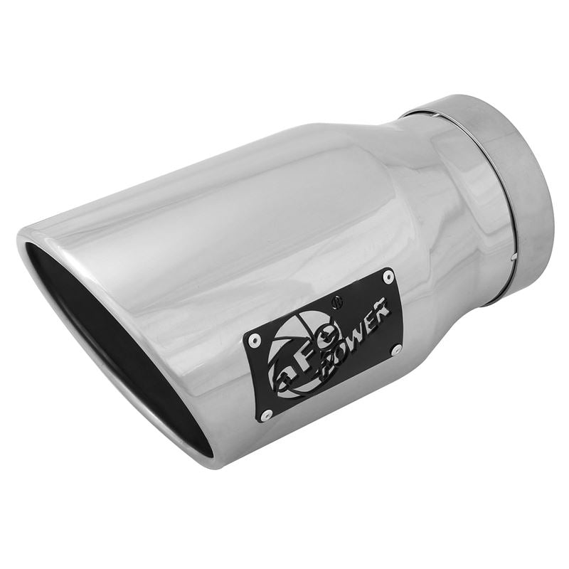 aFe MACH Force-Xp 304 Stainless Steel Clamp-on Exhaust Tip Polished Left Side Exit (49T50702-P12)