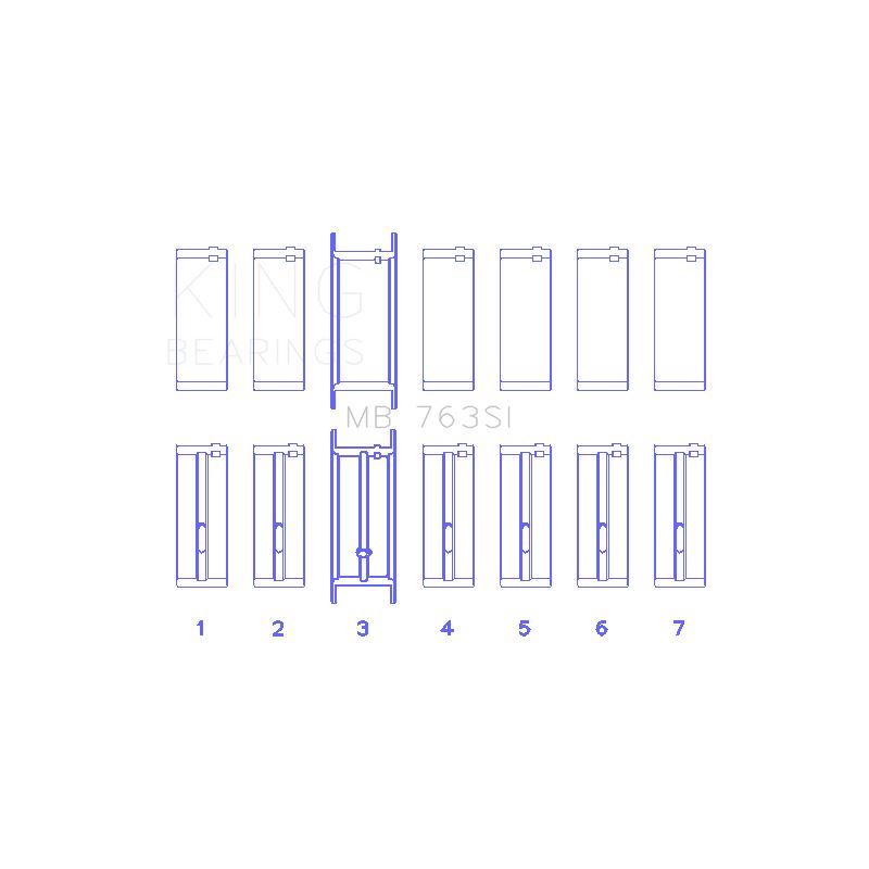 King Engine Bearings Main Bearing Set for 1975-1987 Jeep J10 (MB 763SI)