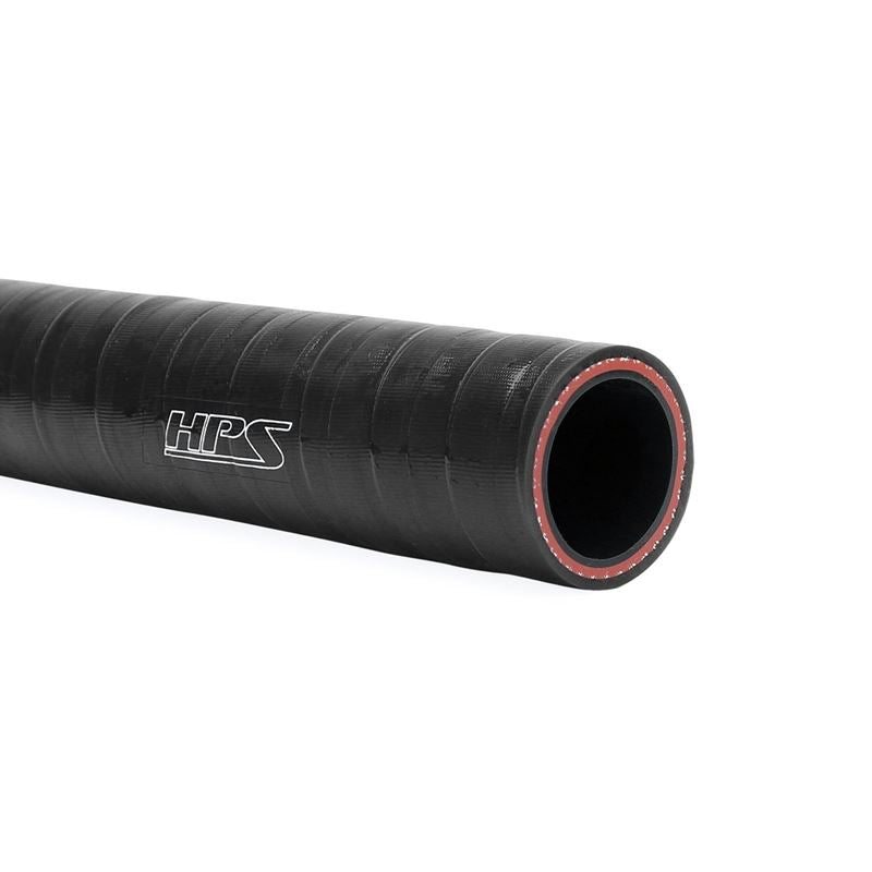 HPS Performance 1/4in (6mm), FKM Lined Oil Resistant High Temperature Reinforced Silicone Hose, Black (FKM-5F-025-BLK)