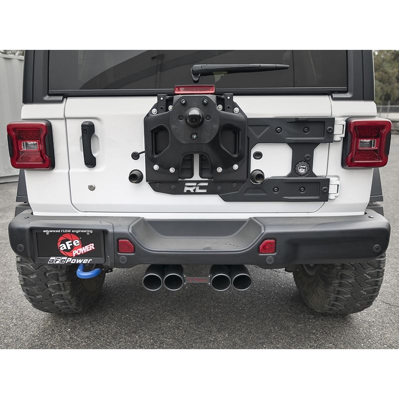 aFe Rebel Series 2-1/2 IN 304 Stainless Steel Cat-Back Exhaust System w/ Black Tip (49-38071-B)