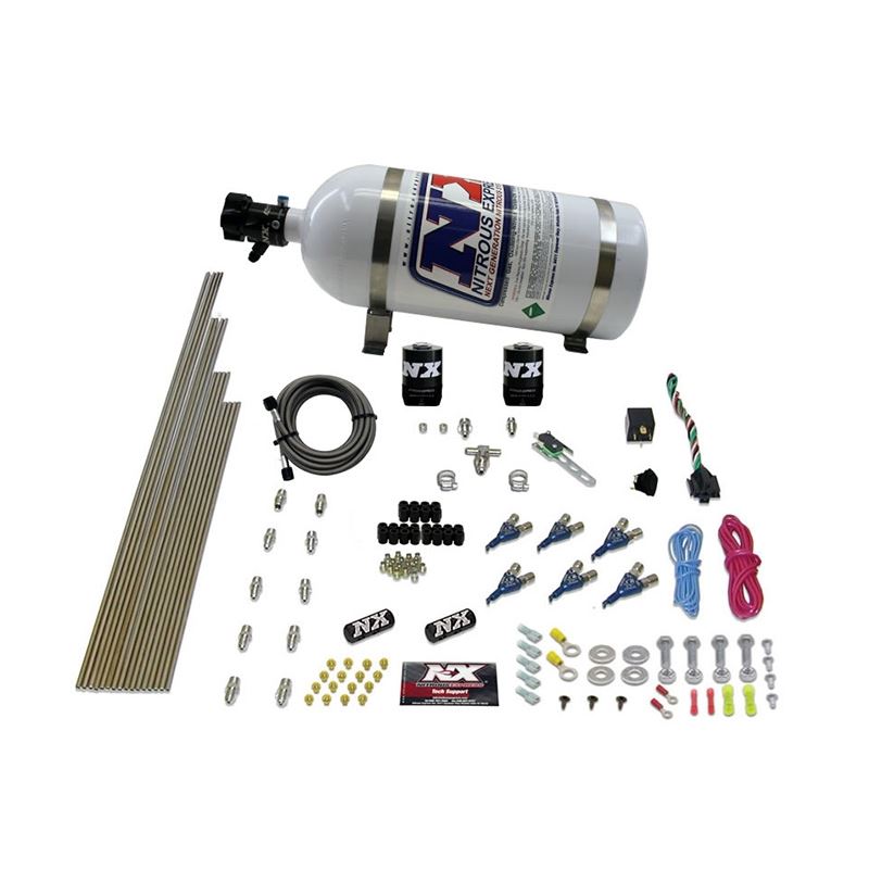 Nitrous Express V6AN Gasoline EFI Nitrous Kit (150-375HP) w/10lb Bottle (80006EFI-10)