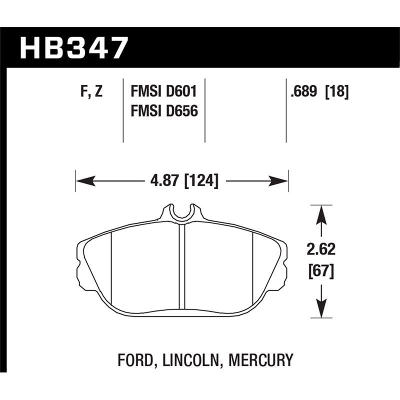 Hawk Performance Performance Ceramic Brake Pads (HB347Z.689)