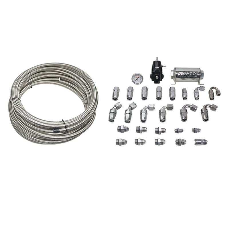 Deatschwerks Return Plumbing kit for 6 Gen Camaro SS/ZL1, CTS-V3, CPE, 8AN feed, 6AN return (6-619)