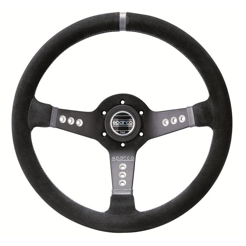 Sparco L777 Piuma Racing Steering Wheel, Black Suede (015L800SC)