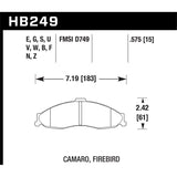 Hawk Performance DTC-60 Brake Pads (HB249G.575)