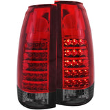 ANZO USA 1999-2000 Cadillac Escalade LED Taillights Red/Smoke (311157)