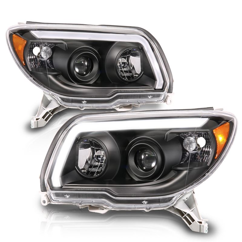 ANZO USA Projector Headlights Plank Style - Black for 06-09 Toyota 4 Runner (111616)