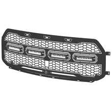 Load image into Gallery viewer, aFe Scorpion Complete Replacement Tread Design Grille Flat Black w/ LED Lights (79-21002L)