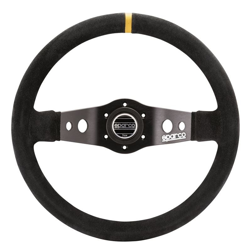 Sparco R215 Racing Steering Wheel, Black Suede (015R215CSN)