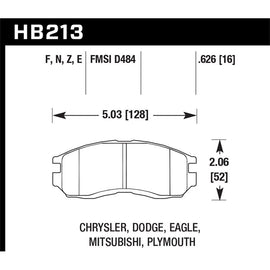 Hawk Performance Performance Ceramic Brake Pads (HB213Z.626)