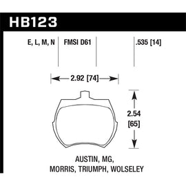 Hawk Performance HP Plus Brake Pads (HB123N.535)