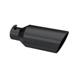 MBRP Exhaust Tip. 7in. O.D. Rolled End. 4in. let 18in. length. BLK (T5126BLK)