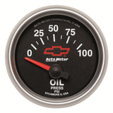 AutoMeter Oil Pressure 2-1/16, 0-100 PSI - Red Bowtie (3627-00406)