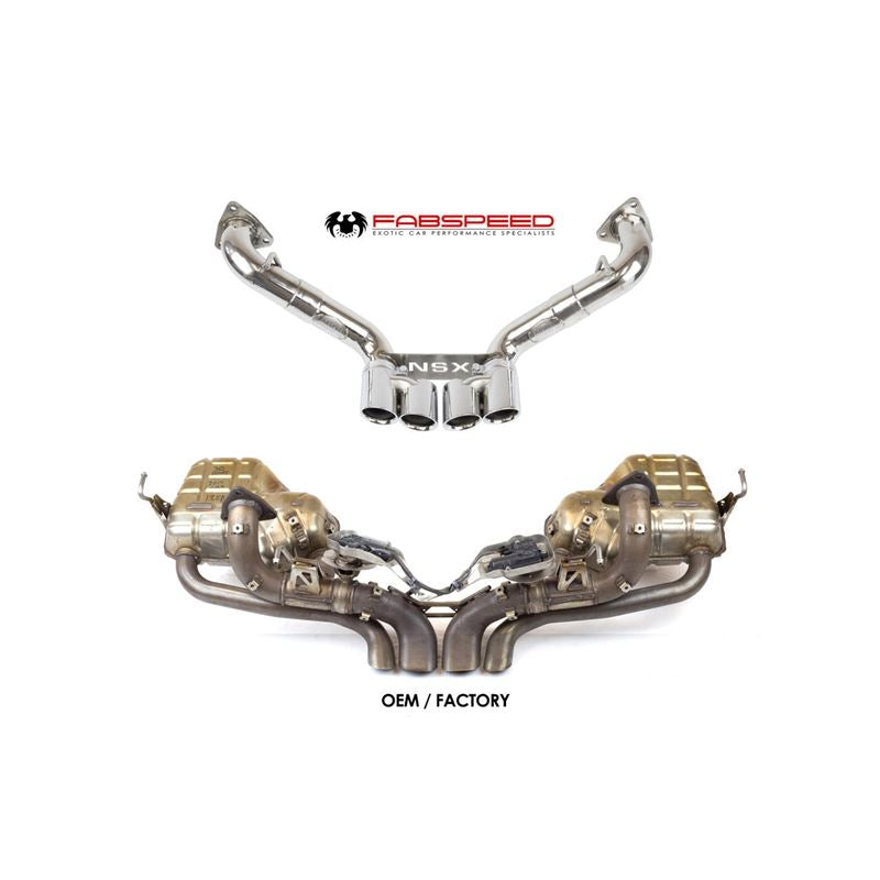 Fabspeed Acura NSX TT/Type S Maxflo Cat Back Exhaust (17-22)(FS.ACURA.NSX.CBEB)