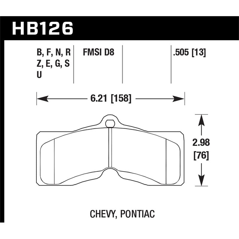 Hawk Performance Performance Ceramic Brake Pads (HB126Z.505)