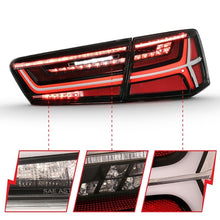 Load image into Gallery viewer, ANZO USA Tail Light Assembly, LED, Clear Lens, Black Housing, Pair, 4 PCS, w/Sequential Signal, (321352)