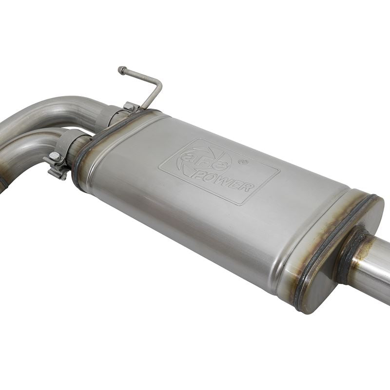 aFe Rebel Series 3 IN Cat-Back Exhaust System w/ Dual Mid-Side Exit Polished Tips (49-46032-P)