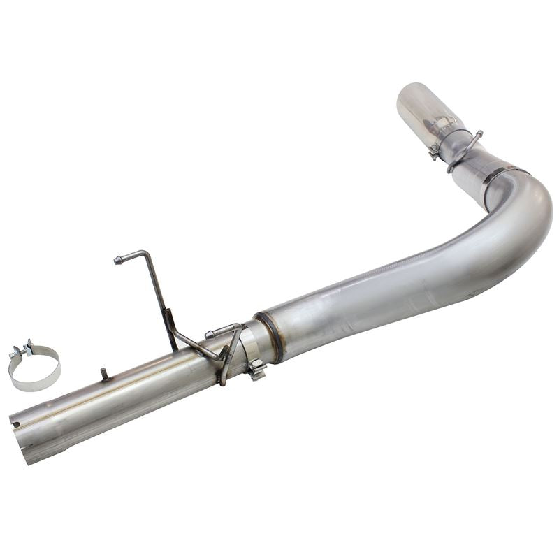 aFe Large Bore-HD 5 IN 409 Stainless Steel DPF-Back Exhaust System w/Polished Tip (49-42051-1P)