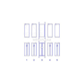 King Engine Bearings Main Bearing Set for 1995-1999 Dodge Avenger (MB5052AM0.25)