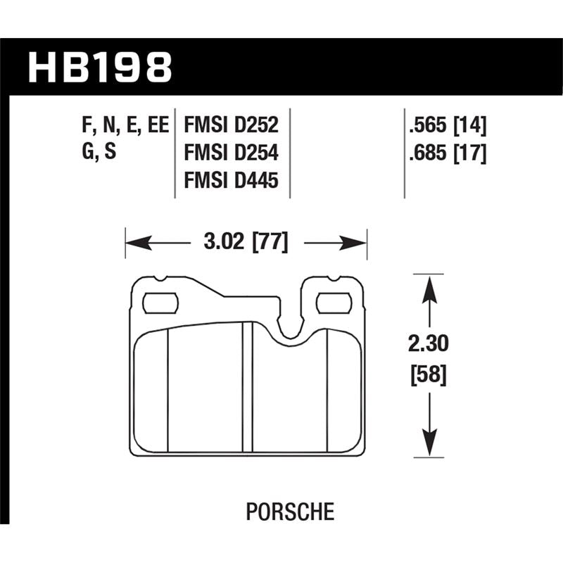 Hawk Performance Blue 42 Brake Pads (HB198EE.685)