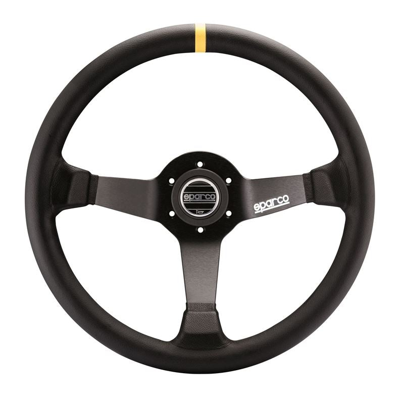 Sparco R325 Racing Steering Wheel, Black Suede (015R325CSN)