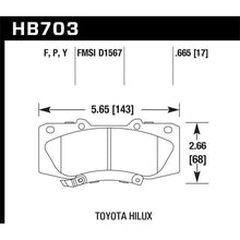 Load image into Gallery viewer, Hawk Performance LTS Disc Brake Pad for 2005-2013 Toyota Hilux (HB703Y.665)