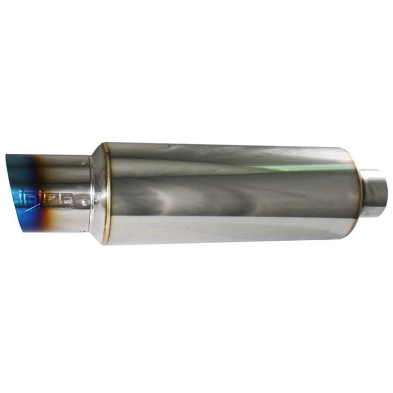 Injen 2 3/8 Universal Muffler w/Titanium burnt rolled Tip and stainless steel resonated inner wall (SES225TT)