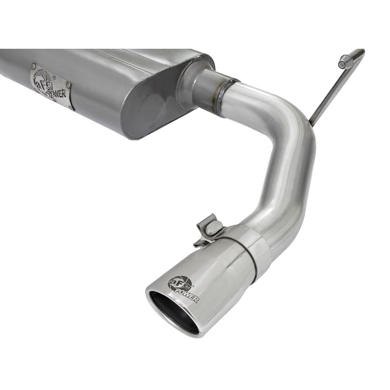 aFe Scorpion 2-1/2 IN Aluminized Steel Cat-Back Exhaust System w/ Polished Tip (49-08044-1P)