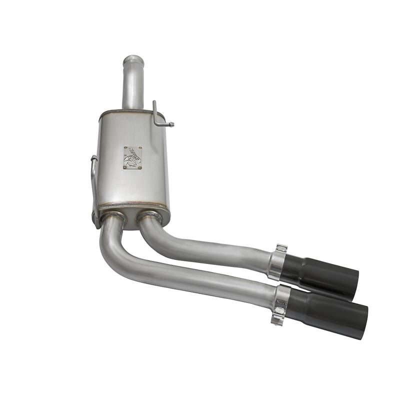 aFe Rebel Series 3 IN to 2-1/2 IN 409 Stainless Steel Cat-Back Exhaust w/Black Tip (49-44070-B)