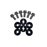 Blox Racing New Fender Washers Kit M6 12pt - 6pc Large Diameter Black (BXAC-00311-BK)