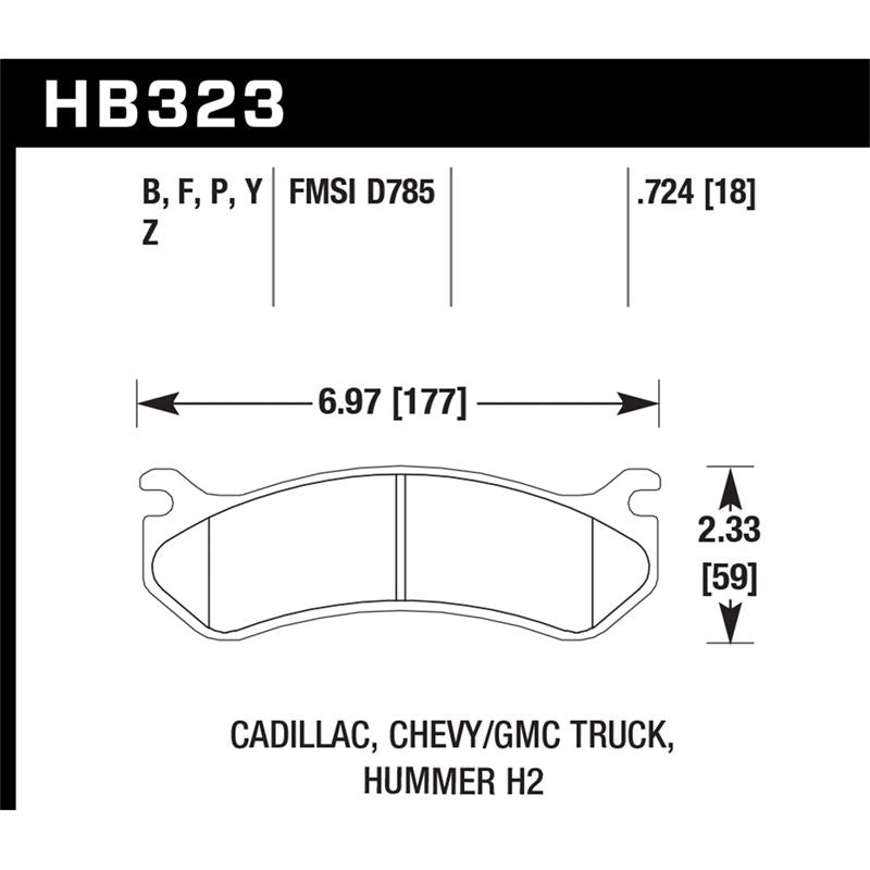 Hawk Performance Super Duty Brake Pads (HB323P.724)