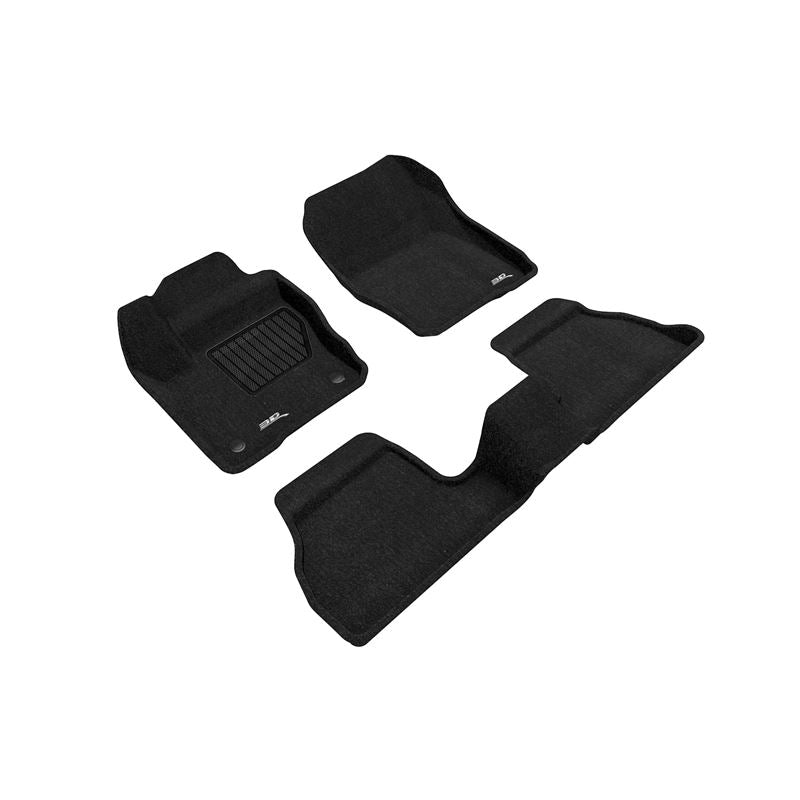 3D Maxpider 12-18 Ford Focus Elegant Floor Mat- Black 1St Row 2Nd Row (L1FR02904709)