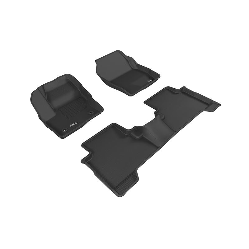 3D Maxpider KAGU Floor Mat, BLACK, 1ST ROW/2ND ROW (L1FR10601509)