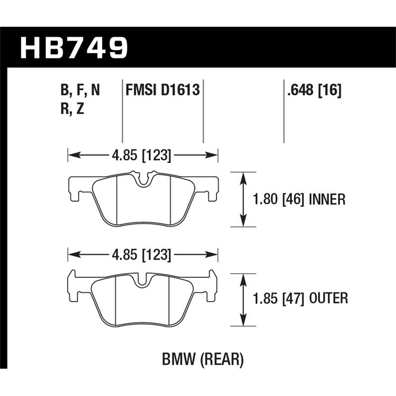 Hawk Performance DTC-70 Brake Pads (HB749U.648)