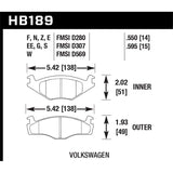 Hawk Performance Performance Ceramic Brake Pads (HB189Z.595)