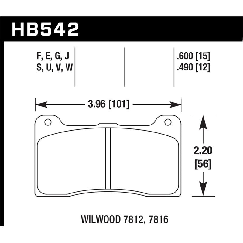 Hawk Performance DTC-70 Disc Brake Pad (HB542U.490)