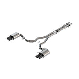 Borla 3 in S-Type Catback Non-Active Exhaust- Black Chrome Quad Tip for 2024 Ford Mustang GT 5.0L V8 (140969BC)