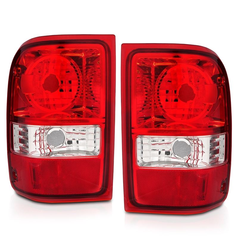 ANZO USA Tail Light Assembly, Red/Clear Lens, OE Replacement, Pair, (211182)