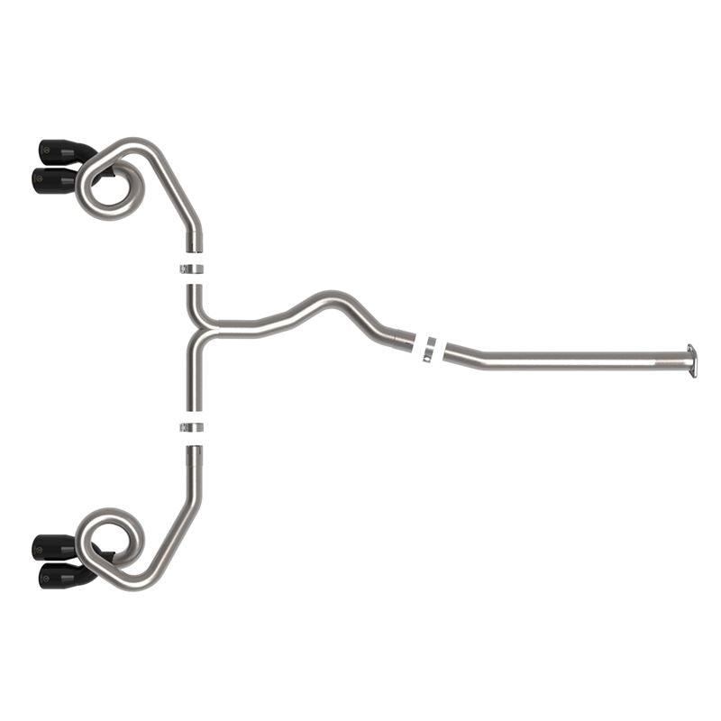 Takeda 3in to 2-1/2in 304 SS Cat-Back Exhaust w/ Black Tips 22-23 Subaru WRX H4-2.4L (t) (49-36809-B)