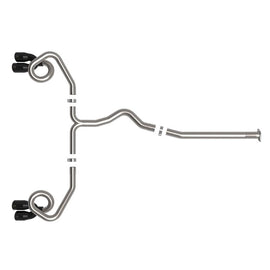 Takeda 3in to 2-1/2in 304 SS Cat-Back Exhaust w/ Black Tips 22-23 Subaru WRX H4-2.4L (t) (49-36809-B)